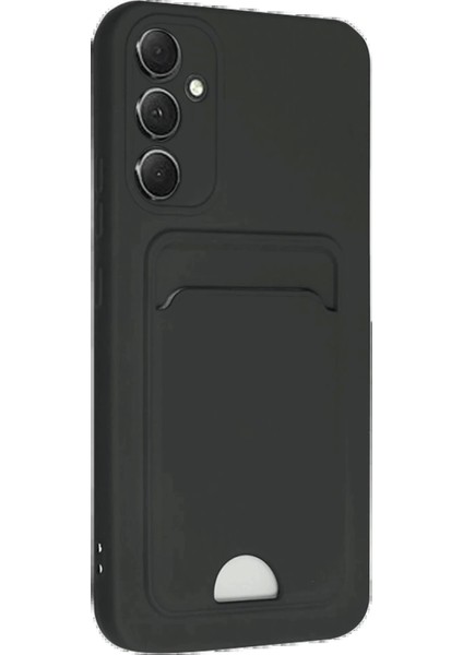 Newface Samsung Galaxy A16 5g Kılıf Kelvin Kartvizitli Silikon - Siyah modelleri