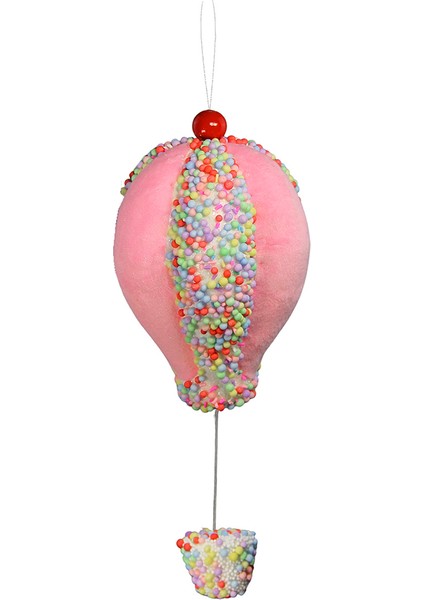 Yılbaşı Süsü Şekerlemeli Hava Balonu Pembe 30 cm