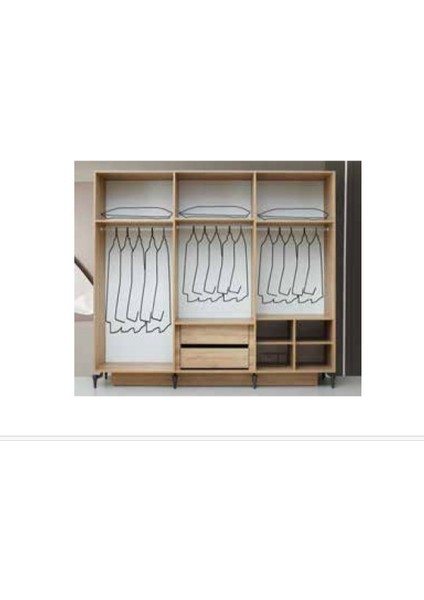 Aby Meşe 6 Kapılı Sonoma Dolap modelleri