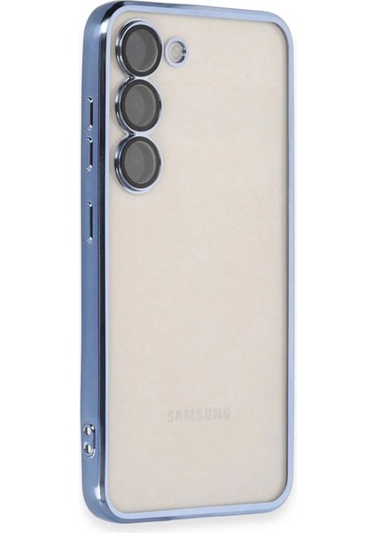 Newface Samsung Galaxy S23 Plus Kılıf Razer Lensli Silikon - Açık Mavi