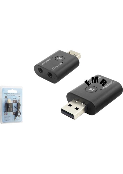 Wifi Adaptör + Bluetooth 2 In1 USB Kablosuz Adaptör Verici ve Alıcı Siyah HD9006 modelleri