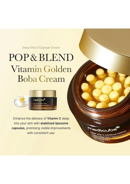 -Deep Vita C Capsule Cream - Leke Karşıtı ve Parlatıcı 5 Çeşit C Vitaminli Kapsül Krem 55GR fırsatları