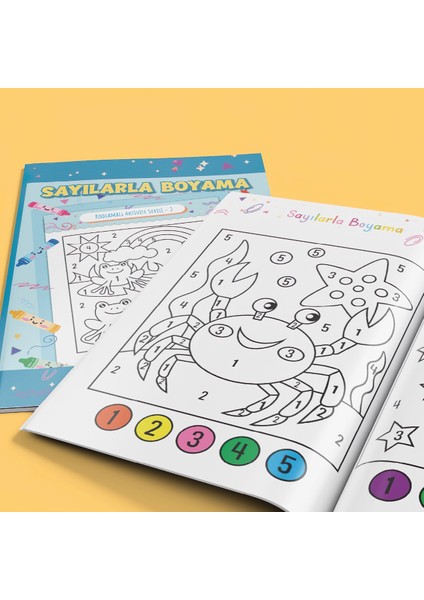 Sayılarla Boyama Kitabı – Seviye 2 | 4-5 Yaş Çocuklar Için | 32 Sayfa | Kodlamalı Aktivite Serisi modelleri
