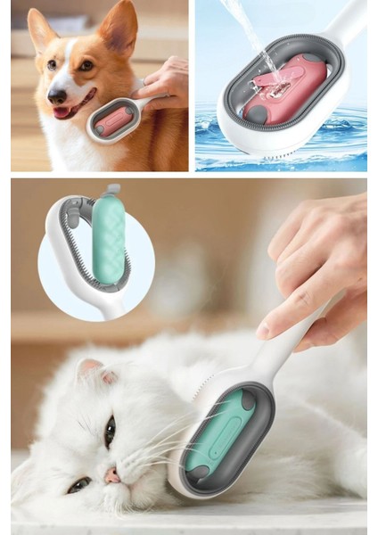 Buffer® Su Hazneli Kedi ve Köpek Tüyü Toplamama Fırçası Su Hazneli Pet Tarağı