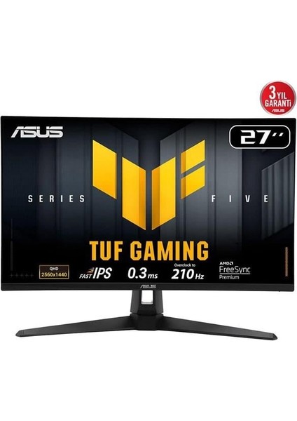 27" IPS Tuf Gamıng VG27AQ5A 0.3ms 210Hz Hdmı-Dp Gaming Monitör (2560 x 1440)