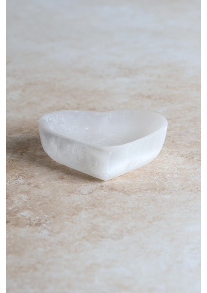 Selenit Doğal Taş Kalp Tabak fiyatları