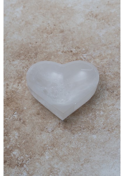Selenit Doğal Taş Kalp Tabak indirimleri