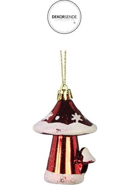 Yılbaşı Süsü 4'lü Mantar Kırmızı 10 cm fiyatları