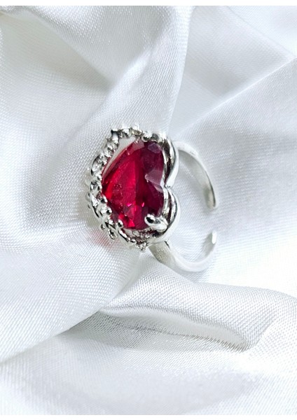 Taş Kalpli Y2K Ayarlanabilir Yüzük modelleri