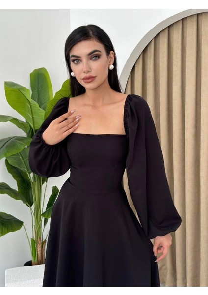 Nouna Balon Kol Elbise