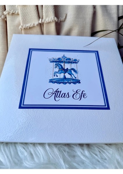 Yeni!! Atlıkarınca Erkek Bebek Çikolası 48LI Isimli Bebek Çikolatası