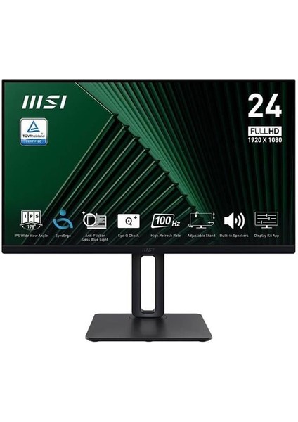 Msı 23.8" Flat Va Pro MP245PG 1ms 100HZ Hdmı-Dp Pıvot Kurumsal Monitör 1920X1080