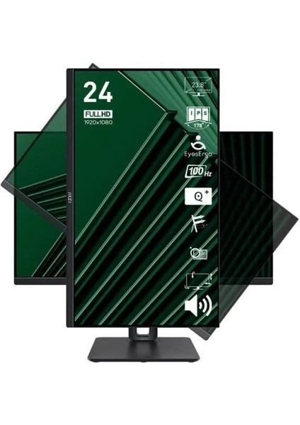 Msı 23.8" Flat Va Pro MP245PG 1ms 100HZ Hdmı-Dp Pıvot Kurumsal Monitör 1920X1080 fiyatları