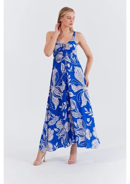 Askılı Viscon Elbise - Saks modelleri