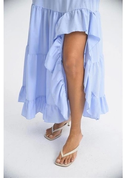 Audrey Fıfrlı Yırtmaç Detay Etek 4037 fırsatları