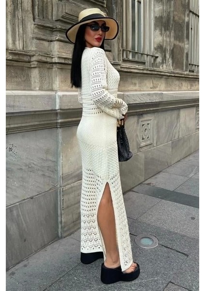 Ajur Detaylı Ispanyol Kol Elbise 2840 fiyatları