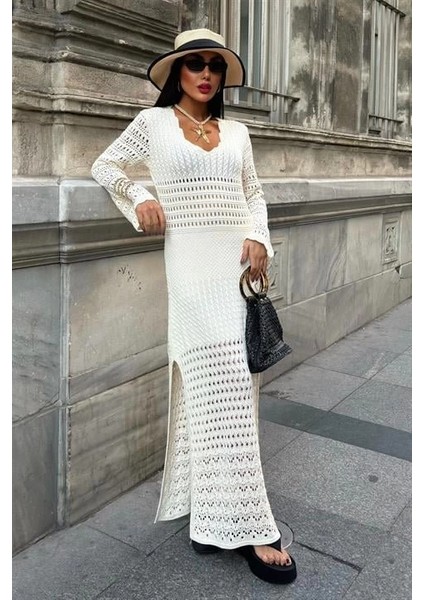 Ajur Detaylı Ispanyol Kol Elbise 2840 fırsatları