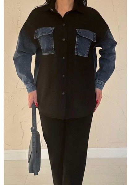 Siyah Kot Garnili Ceket modelleri