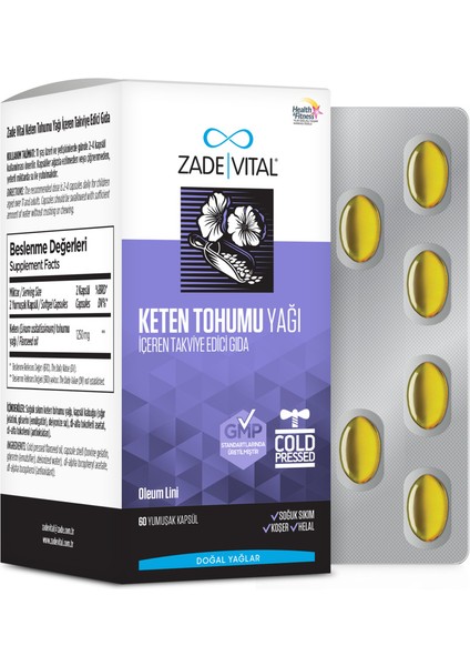 Keten Tohumu Yağı 625 Mg 60 Kapsül modelleri