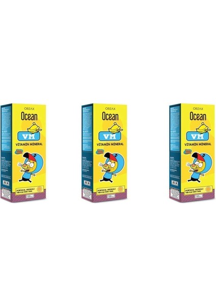 Vm Vitamin Mineral Portakal Aromalı 150 ml 3'lü Paket