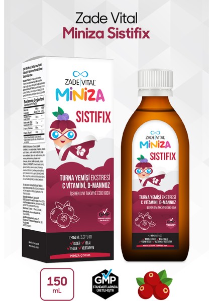 Miniza Sistifix Turna Yemişi Sıvı Takviye Edici Gıda 150 ml fiyatları