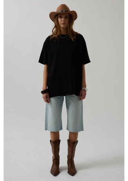 Basic Oversize Siyah T-Shirt fırsatları