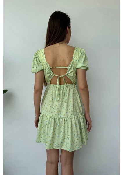 Yeşil Sırt Dekolteli Elbise indirimleri