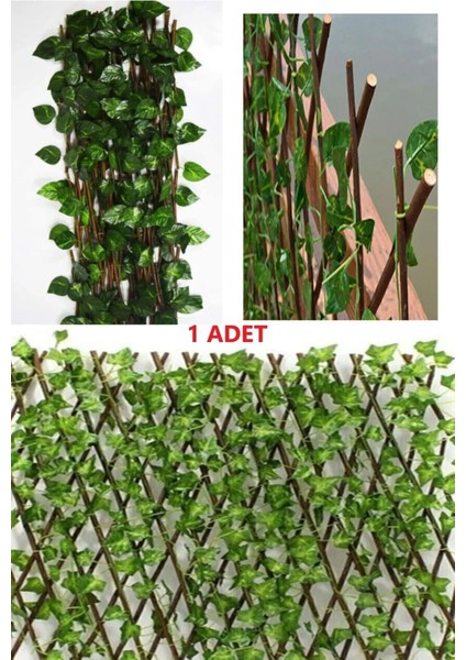 Açılır Kapanır Akordiyon Dekoratif Yapay Sarmaşık Balkon Teras Bahçe Çiti Çit Ofis Dekor Paravanı - Yapay Sarmaşık Çit indirimleri