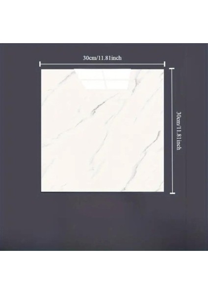 Beyaz Mermer Desenli Alüminyum Plastik Duvar Sticker (30X30) indirimleri