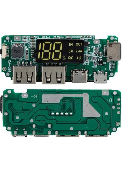 Weko WK-22852 Lityum Pil Powerbank Şarj Modülü Dijital Ekranlı Üç Port 5V-2.4A