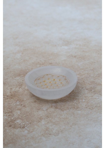 Selenit Doğal Taş Desenli Tabak modelleri