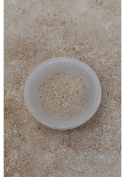 Selenit Doğal Taş Desenli Tabak indirimleri