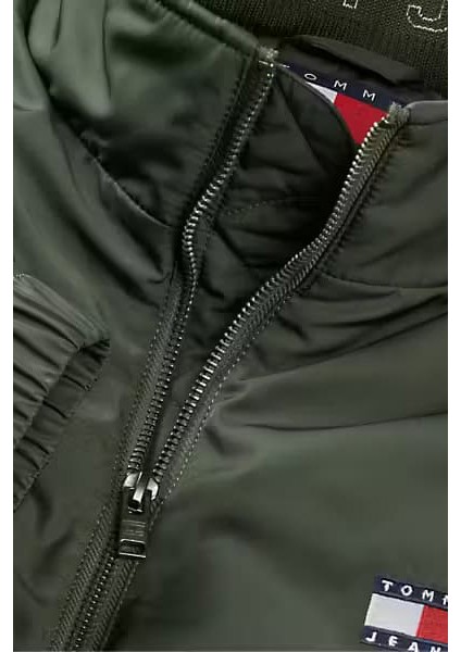 Erkek Dik Yaka Dolgulu Mont - Haki fırsatları