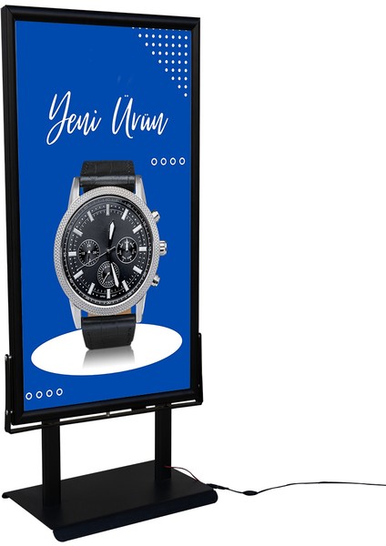 50X100 Neolight LED Işıklı Reklam Panosu - Sac Tabanlı LED Poster Pano - Işıklı Çift Taraflı Pano