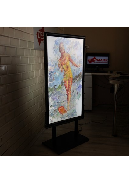 50X100 Neolight LED Işıklı Reklam Panosu - Sac Tabanlı LED Poster Pano - Işıklı Çift Taraflı Pano fiyatları