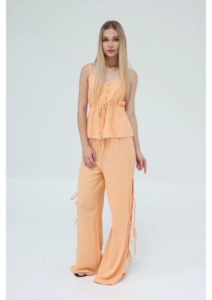 Fiyonklu Bluz Takım - Kavuniçi modelleri