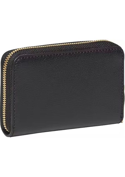 Kadın Yaldızlı Logolu Fermuarlı Cüzdan - Siyah fiyatları