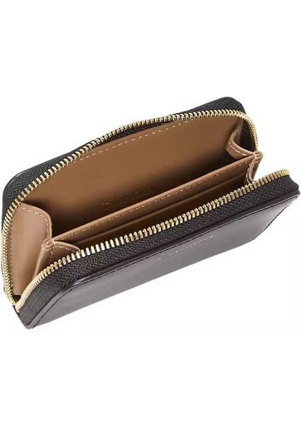 Kadın Yaldızlı Logolu Fermuarlı Cüzdan - Siyah modelleri