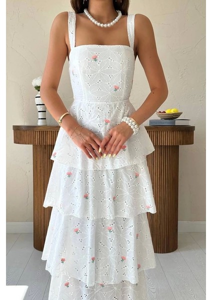 Pembe Kat Kat Arkası Bağlamalı Elbise fırsatları