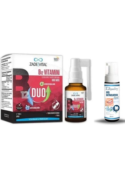 Vitamin B12 Duo 1000 Mcg Sprey 10 ml + Diş Beyazlatıcı Köpük