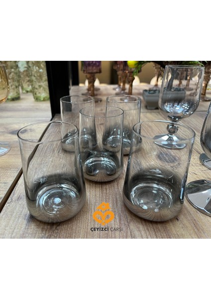 Titanyum Kaplama Kahve Yanı Bardak – Şık Su Bardağı Çeyizlik Misafir Seti