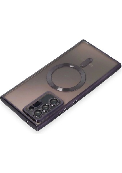 Newface Samsung Galaxy Note 20 Ultra Kılıf Kross Magneticsafe Kapak - Mor modelleri