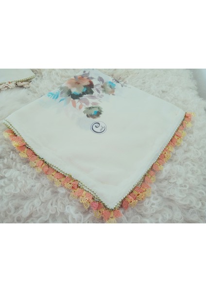 ve Reyhan El Emeği Iğne Oyası Yazma , Fular ,yemeni, Mevlüt Örtüsü ,hediyelik 4 Kenarı Oyalı