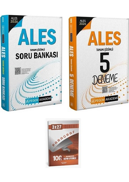 Pegem 2026 Ales Soru Bankası + 5 Deneme 2 Li Set Anlakazan Paragraf