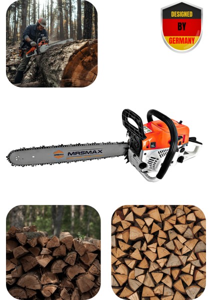 Alman Tasarımı Profesyonel Mrs Baukan Benzinli Ağaç Kesme Dal Budama Testere Motoru 52 cc 2,68 Hp fiyatları