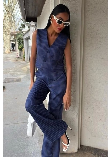 Yeleği Çapraz Detay Düğmeli Cepli Yelekli Takım 10150 fiyatları