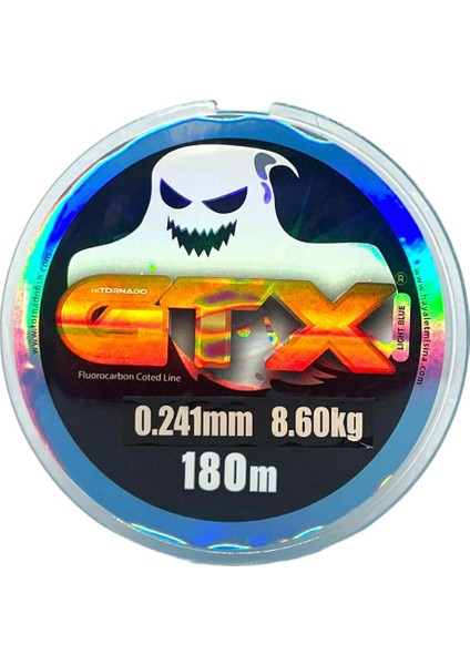 Ghost Misina 180M 0.241MM 8.60KG Mavi Fluorocarbon Coated