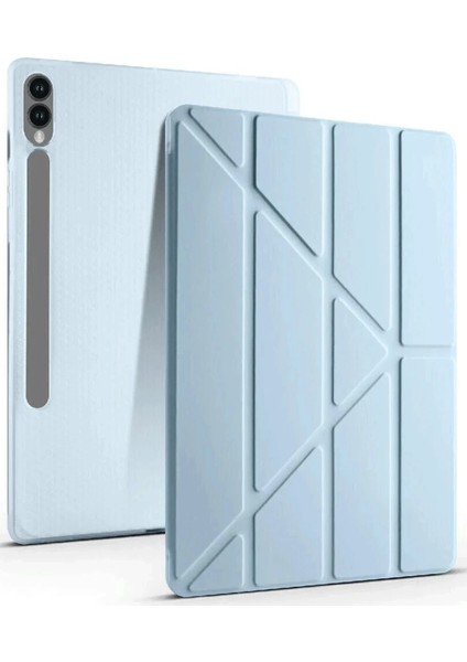 Newface Samsung Galaxy X510 Tab S9 Fe 11 Kılıf Kalemlikli Mars Tablet Kılıfı - Mavi