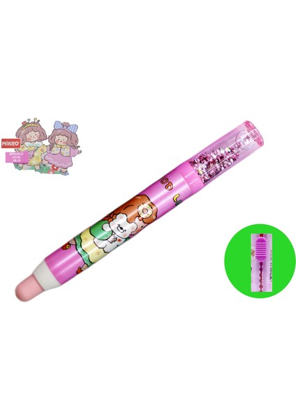 Keep Happines Uzun Sürgülü Silgi Simli (ER-4584) 1 Adet