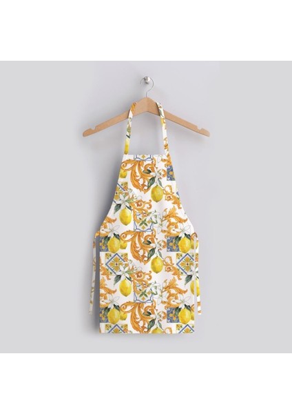 Limon Tasarımlı Mutfak Önlüğü (Keten Kumaş, Uluslararası Yıkama ve Solmama Sertifikası) fiyatları